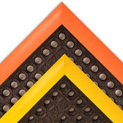 NoTrax® Safety Stance® Drainage Mat Border 7/8" Épais 3-5/32' x 10-5/16' Noir/Orange