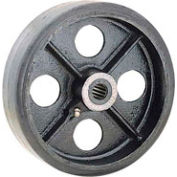 Global Industrial™ 5" x 1-1/2" Mold-On Rubber Wheel - Taille de l’essieu 1/2"