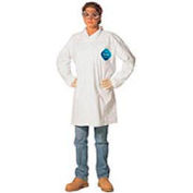 Disposable Lab Coat - 2 Pocket - Open Collar - Snap Front, S, Case Of 30
