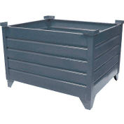 Global Industrial Stackable Steel Container, 35"Lx30"Wx24"H, Unpainted
