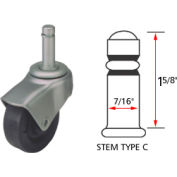 Algood série Deluxe chaise roulette avec caoutchouc dur de roue S0722-437SX1 5/16-UT-BB - tige Type C