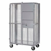 Global Industrial Fold-Up Security Truck, 27"W x 44-1/3"L x 76"H, 2000 Lb. Capacity, Gray