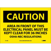 Signalisation de sécurité - attention zone - vinyle 7" H X 10" W
