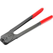 Pac Strapping Heavy Duty Double Notch Sealer pour 1/2 « Largeur de sangle, noir et rouge