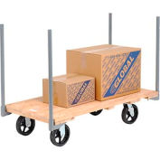 Global Industrial Stake Handle Hardwood Deck Truck 54x27 2400 Lb. Cap. 8" Rubber Casters