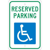 Signe d’aluminium - Logo handicapé de stationnement réservés -. 08" épais, TM87J