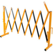 Steel Portable Barricade Gate, Retracted/Extended Length 15" - 139"