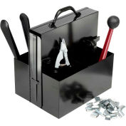 Pac Strapping Steel Kit w/ Tensioner/Sealer/Cutter/Case & Two 3/4" Strap Width x 200'L Coils, Black