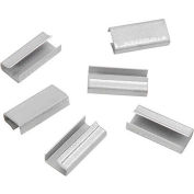 Pac Strapping Regular Duty Snap sur les joints de cerclage en acier, largeur de sangle de 1/2 « , noir, pack de 1000
