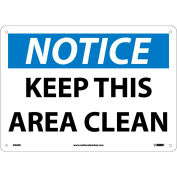 Signalisation de sécurité - avis de garder cette zone propre - rigide en plastique 10" H X 14" W