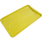Molded Fiberglass Toteline Nest and Stack Lid 780518 - 24-1/4" x 14-3/4", Yellow - Pkg Qty 10