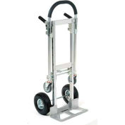 Global Industrial™ Junior Aluminum 2-en-1 Convertible Hand Truck Avec Roues Pneumatic