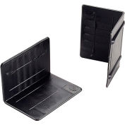 Pac Strapping Plastic Strap Guards, 1-3/4"L x 2-1/2"W, Black, Pack of 1000