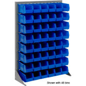 Global Industrial™ Louvered Bin Rack w / 32 (B), 8 (E), 2 (H) Bacs bleus, 36 « L x 15 « P x 50 » H