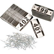 Global Industrial™ Kit de plaque d’immatriculation - Pkg de 200 Numéros 300-499