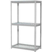 Global Industrial™ Expandable Starter Rack 96x48x84 3 Level Wire Deck 1100 lb Cap Per Deck GRY