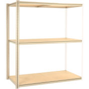Global Industrial High Capacity Add-On Rack 72x36x843 Levels Wood Deck 1000 Lb Per Level Tan