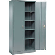 Global Industrial™ Storage Cabinet, Turn Handle, 36"Wx18"Dx78"H, Gray, Unassembled
