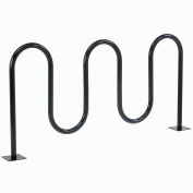 Global Industrial™ 7-Bike Wave Bike Rack, Noir, Flange Mount