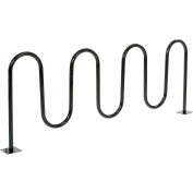 Global Industrial™ 9-Bike Wave Bike Rack, Noir, Flange Mount