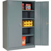 Global Industrial Storage Cabinet, Turn Handle, 48"Wx24"Dx78"H, Gray, Assembled