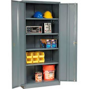 Global Industrial™ Storage Cabinet, Turn Handle, 36"Wx18"Dx78"H, Gray, Assembled