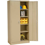 Global Industrial™ Storage Cabinet, Turn Handle, 36"Wx18"Dx78"H, Tan, Assembled