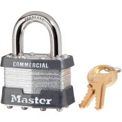 Master Lock® No. 1MK Keyed Padlock - 15/16" Shackle - Keyed Different with Master Keyed System - Pkg Qty 24