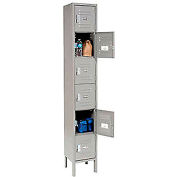 Global Industrial™ Capital® 6-Tier 6 Door Box Locker, 12 » L x 15"P x 78"H, gris, assemblé