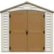 Hangar de rangement en vinyle DuraMax DuraPlus 30114 8-1/16' W x 8-1/8 serait x 7-11/16' H, comprenant la Fondation