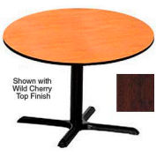 Premier Hospitality Round Restaurant Table - 36 Inch - Table Mahogany