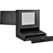 Global Industrial™ Countertop LCD Computer Cabinet, Noir