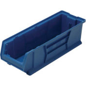 Quantum Plastic Hulk Stacking Bin, 8-1/4"W x 24"D x 7"H, Blue - Pkg Qty 6
