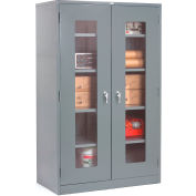 Global Industrial™ Clear View Storage Cabinet Easy Assembly 36x18x78 - Gris