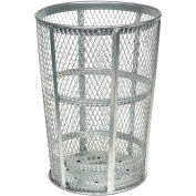 Global Industrial™ Outdoor Steel Mesh Corrosion Resistant Trash Can, 48 Gallon, Argent