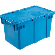Global Industrial Plastic Attached Lid Shipping & Storage Container DC2213-12 22-3/8x13x13 BL