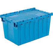 Global Industrial Plastic Attached Lid Shipping & Storage Container 25-1/4x16-1/4x13-3/4 Blue