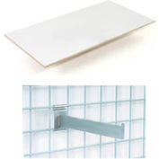 Global Industrial™ 48"X12" Melamine Wood Shelves With Brackets Package Of 2