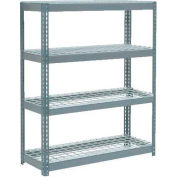 Global Industrial™ Extra Heavy Duty Shelving 48"W x 18"D x 72"H Avec 4 étagères, Wire Deck, Gry