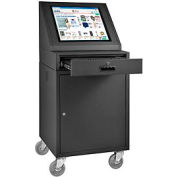 Global Industrial™ LCD Mobile Console Computer Cabinet, Black