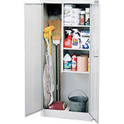 Sandusky Classic Series Gray Janitorial Storage Cabinet, 30"W x 15"D x 66"H