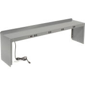 Global Industrial™ Riser de puissance en acier, 72 « L x 15 « D, Gris