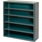 Global Industrial™ 6 Shelf, Unité d’étagères en acier fermée, 36 » L x 12"P x 39"H, Gris