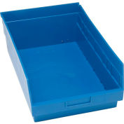 Plastic Nesting Storage Shelf Bin QSB210 11-1/8"W x 17-7/8"D x 6"H Blue - Pkg Qty 8