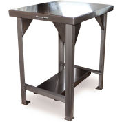 StrongHold Machine Stand W/ Shelf, 12 Ga 304 Stainless Steel Top, 30"W x 24"D