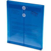 Smead Ultracolor Extensible Poly String Tie Envelopes, Top Load, 8-1/2"L x 11"H, Bleu, 5/Pack