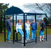 No Butts 4 Sided Smoking Shelter NBS0408FS - Freestanding - 7'W x 3'6"D x 8'2"H Black