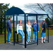 No Butts 4 Sided Smoking Shelter NBS0812FS - Freestanding - 10'4"W x 7'D x 8'2"H Black
