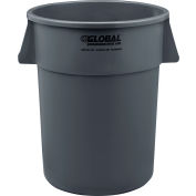 Global Industrial™ Poubelle en plastique, 55 gallons, gris