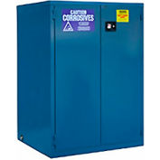 Global Industrial Acid Corrosive Cabinet, Manual Close Double Door 60 Gallon, 34"Wx34"Dx65"H
